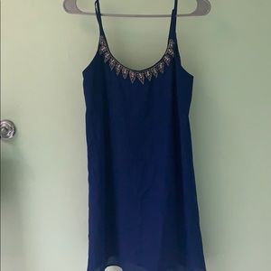 Beautiful blue dress with beading detail